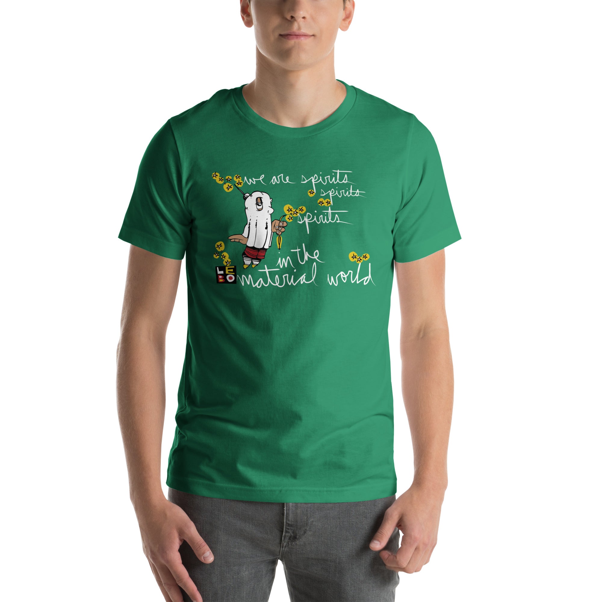 We Are Spirits in the Material World - Lebo Short Sleeve Unisex T-Shirt